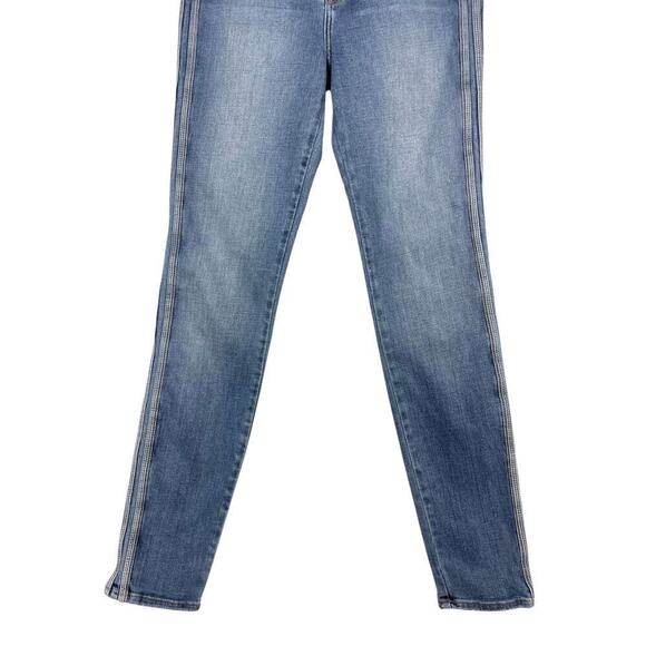 Good American Good Waist Athletic Stripe Jeans High Rise Skinny Leg Size 6 / 28 - Picture 6 of 16